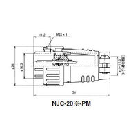 七星科学研究所 メタルコンセント(12Pプラグ逆芯) NJC2012PM 1個 63-3158-42（直送品）
