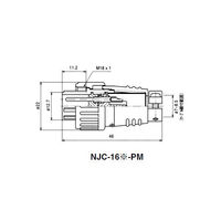 七星科学研究所 NJCプラグ(シェルΦ16・5極) NJC165PM 1個 63-3096-29（直送品）