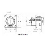 七星科学研究所 NRレセプタクル(シェルΦ20・4極) NR204RF 1個 63-3096-49（直送品）