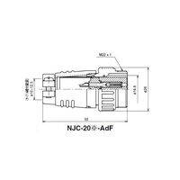 七星科学研究所 NJCアダプター(シェルΦ20・3極) NJC203ADF 1個 63-3096-31（直送品）