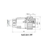 七星科学研究所 NJCプラグ(シェルΦ24・10極) NJC2410PF 1個 63-3096-35（直送品）