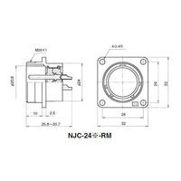 七星科学研究所 NJCレセプタクル(シェルΦ24・10極) NJC2410RM 1個 63-3096-36（直送品）