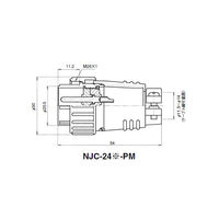 七星科学研究所 NJCプラグ(シェルΦ24・10極) NJC2410PM 1個 63-3096-37（直送品）