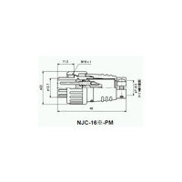 七星科学研究所 NJCプラグ(シェルΦ16・8極) NJC-168-PM 1個 63-3151-36（直送品）