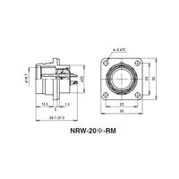 七星科学研究所 NRWレセプタクル 防水型(シェルΦ20・12極) NRW2012RM 1個 63-3097-93（直送品）