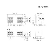 サトーパーツ 2段型端子台 プリント基板用 250Vー10A 角座金付ネジ 20極 ML-40-W3BYF-20P 1個（直送品）