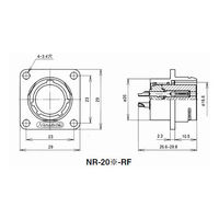 七星科学研究所 NRレセプタクル(シェルΦ20・12極) NR2012RF 1個 63-3096-60（直送品）