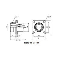 七星科学研究所 NJWレセプタクル 防水型(シェルΦ16・3極) NJW163RM 1個 63-3096-62（直送品）
