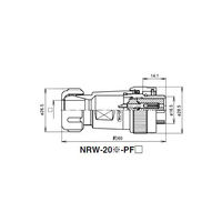 七星科学研究所 NRWプラグ 防水型(シェルΦ20・7極) NRW207PF12 1個 63-3097-90（直送品）