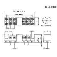 サトーパーツ 貫通型端子台 プリント基板用 角座金付ネジ 3極 ML-40-S1BXF-3P 1個 63-3147-51（直送品）