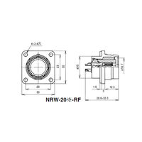 七星科学研究所 NRWレセプタクル 防水型(シェルΦ20・4極) NRW204RF 1個 63-3097-77（直送品）