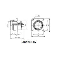 七星科学研究所 NRWレセプタクル 防水型(シェルΦ20・4極) NRW204RM 1個 63-3097-76（直送品）
