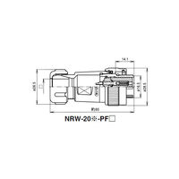 七星科学研究所 NRWプラグ 防水型(シェルΦ20・4極) NRW204PF8 1個 63-3097-78（直送品）