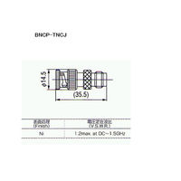 トーコネ 変換コネクター(ADAPTERS) BNCP-TNCJ 1個 63-3119-78（直送品）