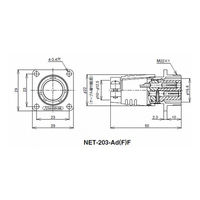 七星科学研究所 NETフランジ付アダプター(シェルΦ20・3極) NET203AD(F)F 1個 63-3095-49（直送品）