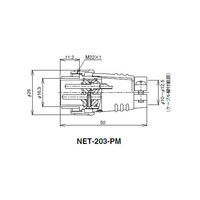 七星科学研究所 NETプラグ(シェルΦ20・3極) NET203PM 1個 63-3095-50（直送品）