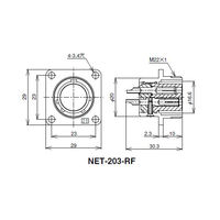 七星科学研究所 NETレセプタクル(シェルΦ20・3極) NET203RF 1個 63-3095-51（直送品）