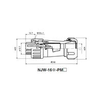 七星科学研究所 NJWプラグ 防水型(シェルΦ16・5極) NJW165PM9 1個 63-3096-70（直送品）