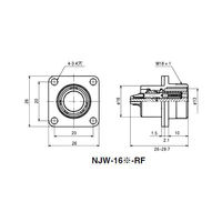 七星科学研究所 NJWレセプタクル 防水型(シェルΦ16・5極) NJW165RF 1個 63-3096-69（直送品）