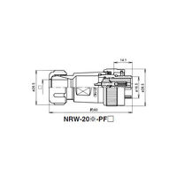 七星科学研究所 NRWプラグ 防水型(シェルΦ20・12極) NRW2012PF10 1個 63-3097-96（直送品）