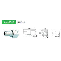テイシン電機 BNCコネクタ ジャック サイド型 50Ω CN-25-E 1個 63-3154-24（直送品）
