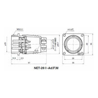 七星科学研究所 NETフランジ付アダプター(シェルΦ28・4極) NET284AD(F)M 1個 63-3095-55（直送品）