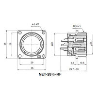 七星科学研究所 NETレセプタクル(シェルΦ28・4極) NET284RF 1個 63-3095-58（直送品）