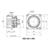 七星科学研究所 NETレセプタクル(シェルΦ28・4極) NET284RM 1個 63-3095-59（直送品）