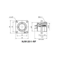 七星科学研究所 NJWレセプタクル 防水型(シェルΦ20・2極) NJW202RF 1個 63-3096-75（直送品）