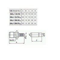 トーコネ SMAコネクター(LACKS(Crimp Type)) SMAJ-1.5A(Ni) 1個 63-3119-93（直送品）