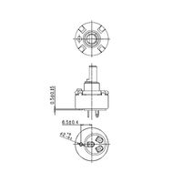 東京コスモス電機 炭素系可変抵抗器 RV20YN型 1kΩ RV20YN15SB102 1個 63-3130-30（直送品）