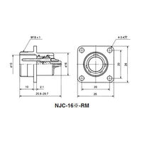 七星科学研究所 NJCレセプタクル(シェルΦ16・8極) NJC168RM 1個 63-3095-65（直送品）