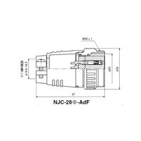 七星科学研究所 NJCアダプター(シェルΦ28・31極) NJC2831ADF 1個 63-3095-68（直送品）