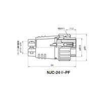 七星科学研究所 NJCプラグ(シェルΦ24・21極) NJC2421PF 1個 63-3095-67（直送品）
