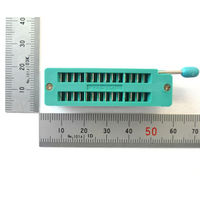 GB ゼロプレッシャーICソケット 28ピン 300MIL GB-ZIF-3ML28 1個 63-3065-30（直送品）