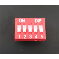 LINKMAN DIPスイッチ 5極 DS-05-V 1個 63-3075-98（直送品）
