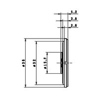 東京コーン スピーカー 36mm 0.5W 8Ω S36G04K3 1個 63-3167-93（直送品）