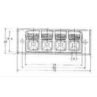 シンワエレクトリック スピーカーターミナル ワンタッチ式 4P T-304C 1個 63-3148-40（直送品）