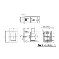 ニデックコンポーネンツ 小形ロッカースイッチ ONーOFF はんだ端子 SLE6A 1個 63-3137-61（直送品）