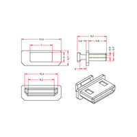 テクノベインズ コネクター保護キャップ Mini HDMI機器用 半透明薄水色 HDMIMNCK-BL1-6 1袋 63-3045-17（直送品）