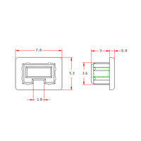 テクノベインズ コネクター保護キャップIEEE1394a用（4Pin用）つまみなし 1394A4CK-B0-6 1袋 63-3045-06（直送品）