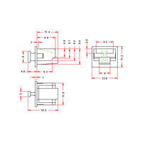 テクノベインズ コネクター保護キャップ RJ45機器側用キャップ(つまみ小) 黒 RJ45SCAPK-B1-6 1袋 63-3045-10（直送品）