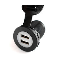 LINKMAN 2連USBソケット(DC12V/24V用) A13-194B1 1個 63-3113-46（直送品）