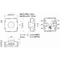 ニデックコンポーネンツ 表面実装用押しボタンスイッチ SMT3-01-Z 1個 63-3137-69（直送品）