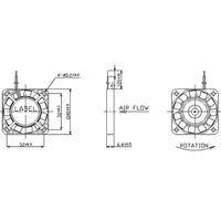 コアレスモータ DCファンモーター 5V 40mm 04065 1個 63-3177-72（直送品）