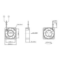 コアレスモータ DCファンモータ 12V 30mm角 F3010ES-12UCV 1個 63-3134-31（直送品）