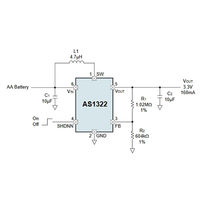 austriamicrosystems 昇圧型DC-DCコンバーター AS1322B-BTTT 1個 63-3084-71（直送品）