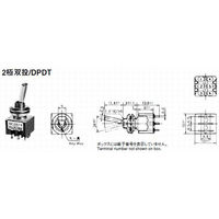 ニデックコンポーネンツ フラットトグルスイッチ 8C2021-Z 1個 63-3136-76（直送品）