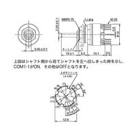 NKKスイッチズ MR形薄形ロータリスイッチ MR-K112 1個 63-3050-77（直送品）