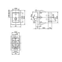 NKKスイッチズ 全モールドロッカスイッチ(防水形) 黒 2極単投 ONーOFF はんだ端子 JW-MW21RKK 1個（直送品）